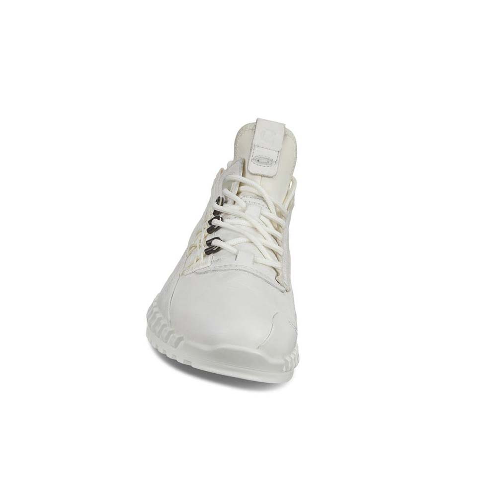 Women's Ecco Zipflex Low Dyneema Sneakers White | SG 269RVD